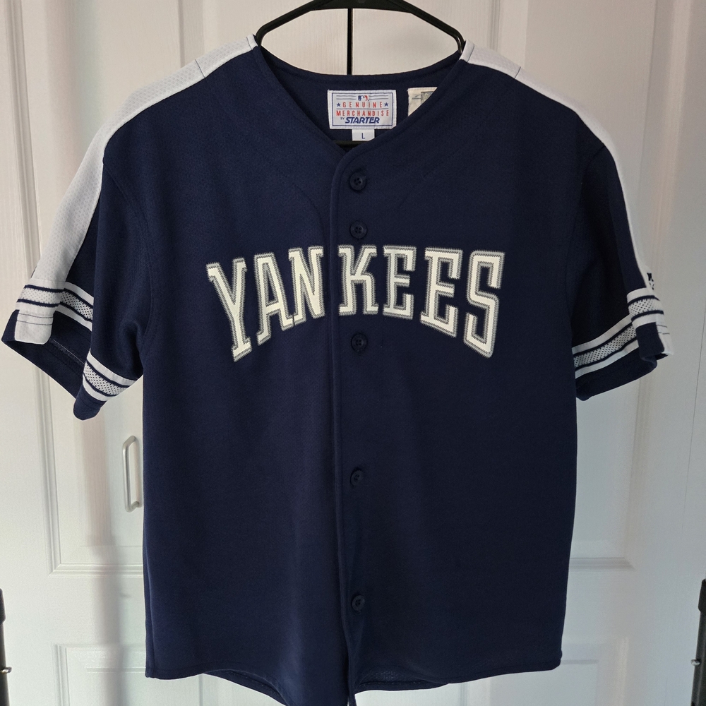 Yankees Kids Navy Blue Baseball Jersey